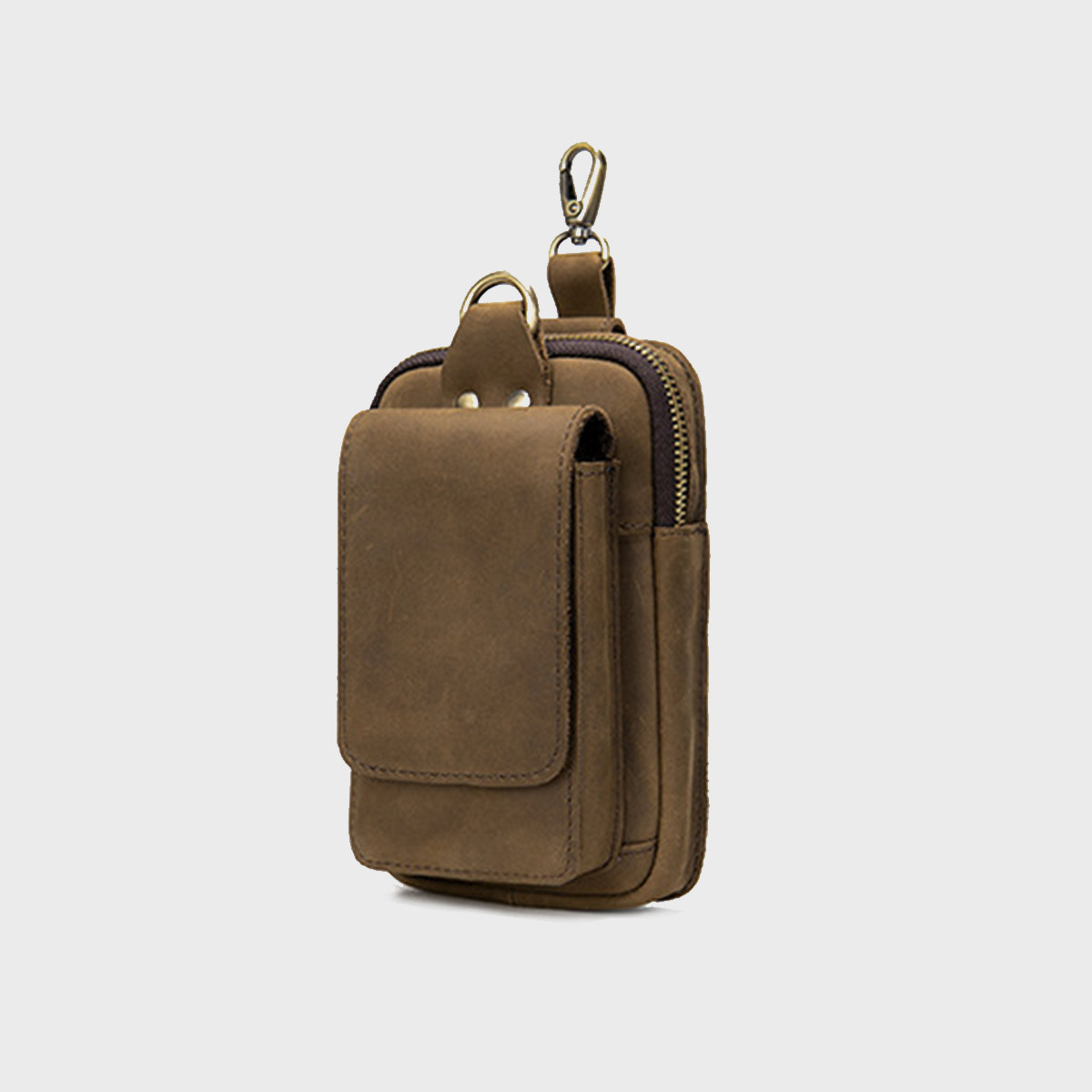 Unisex Genuine Leather Waist Bag Travel Bag