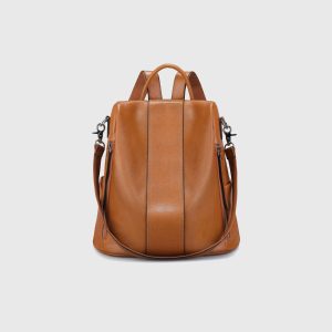Leather Backpack Purses Anti-theft Ladies Shoulder Bag