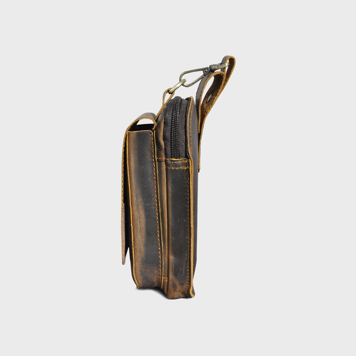 leather waist bag travel hiking bag - Image 2