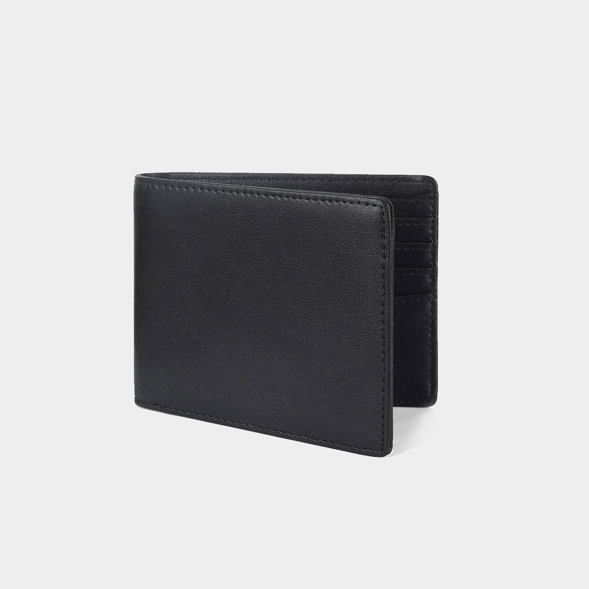 Ultra-Slim Bifold Wallet Leather Strap ID Window - Image 2