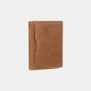 Genuine Leather Simple RFID Blocking Slim Bifold Credit Card Holder Front Pocket Wall Et