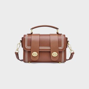 High Quality Women's Female Girls Leather Saddle Bags Crossbody Shoulder Sling Bag