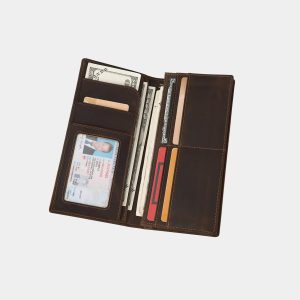 Card Holder Business Long Wallet with RFID Blocking Function Vintage Clutch