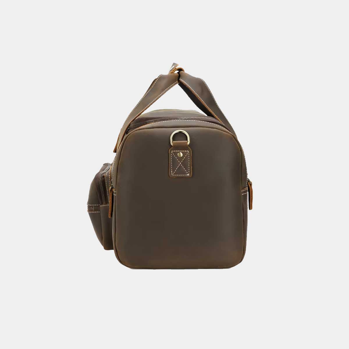 2025 New Vintage Large Men's Weekender and Top Crazy Horse Leather Travel Bag - Image 4